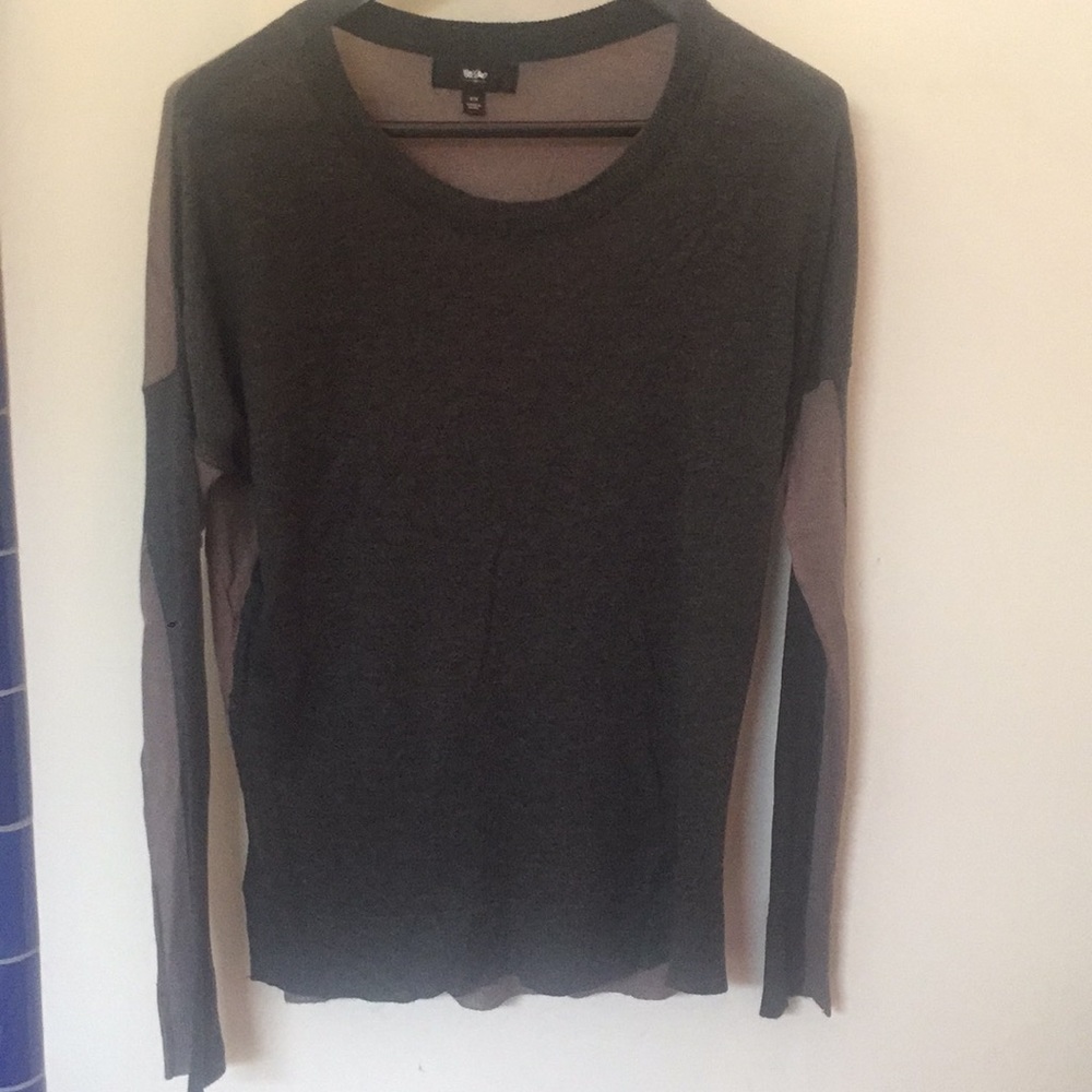 Dark gray and brown sweater